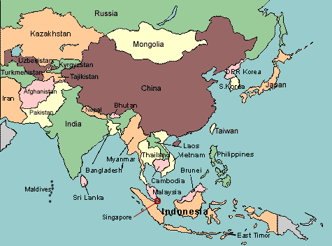Asian geography quiz