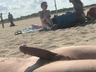 best of Handjob ebony on beach dick woman