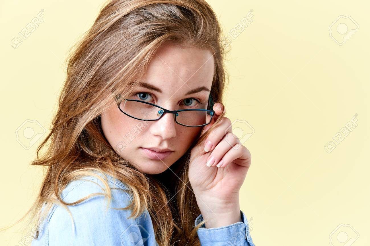 Sexy nude teen girls wearing reading glasses