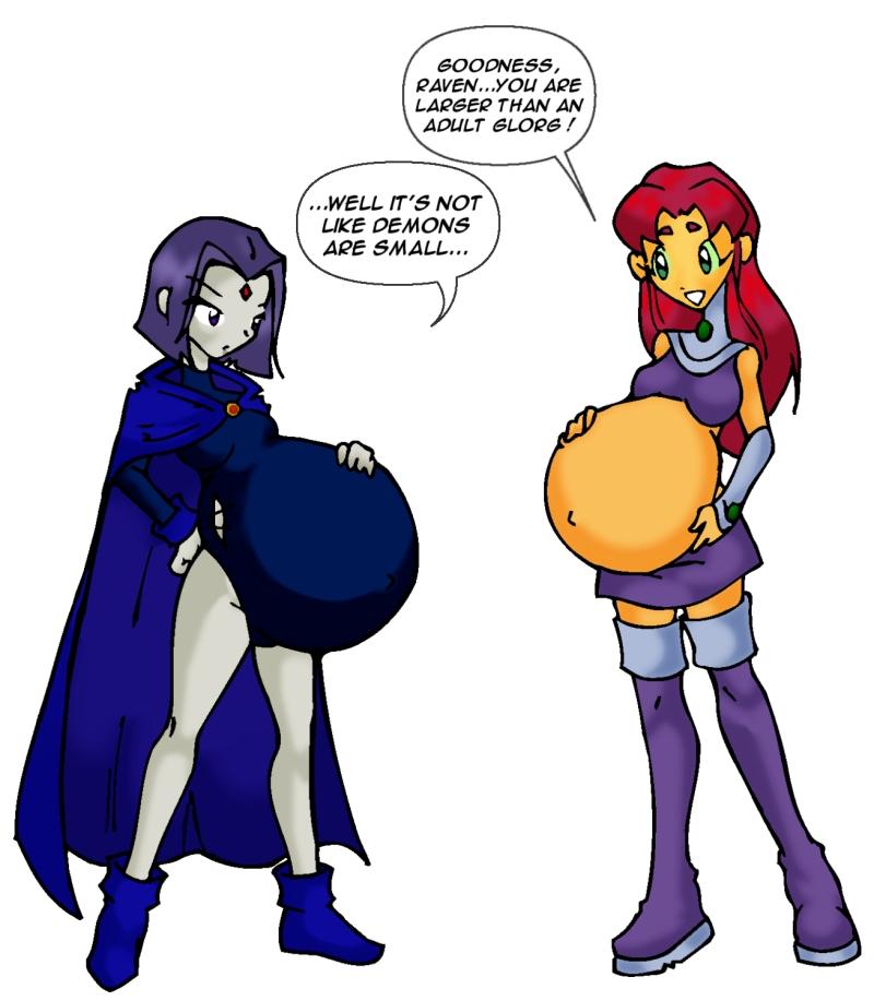 Butch reccomend Starfire and raven pregnant porn