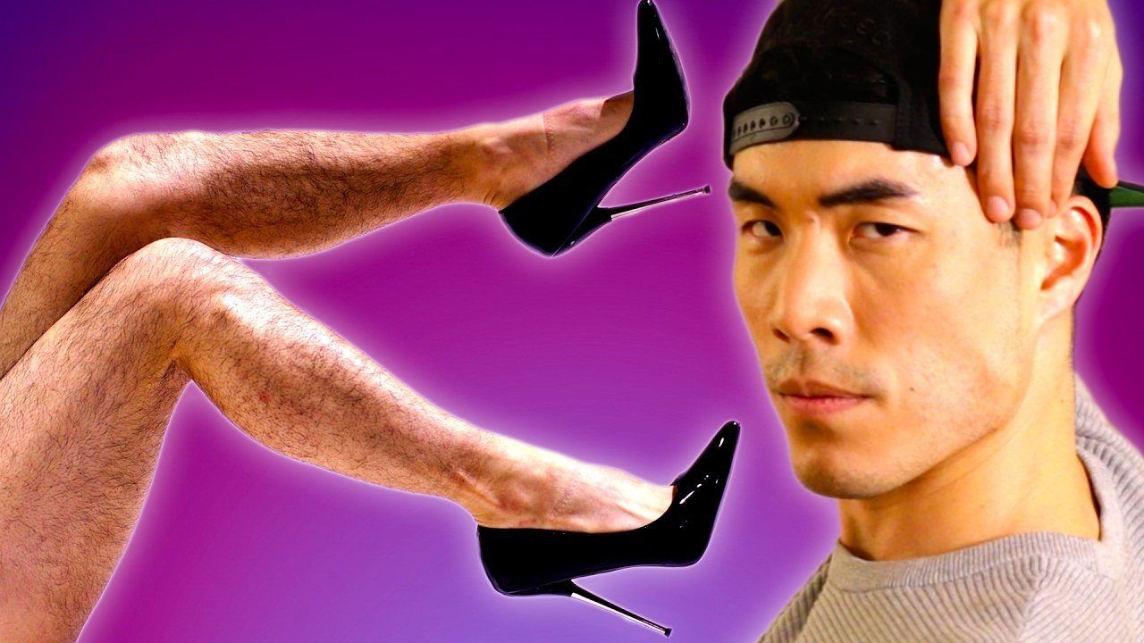 Asian boy high heels