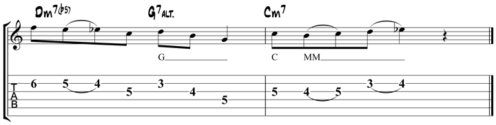 Pat metheny lick tab