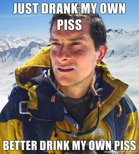 Marine reccomend Drink his own piss