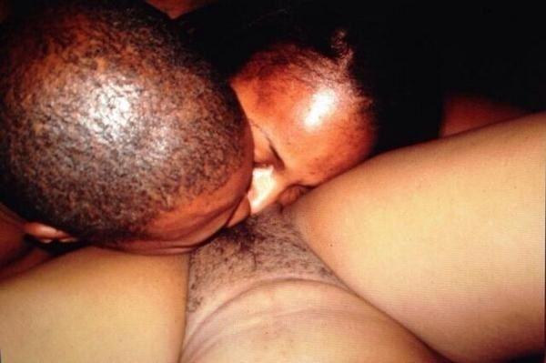 Black couple eating pussy