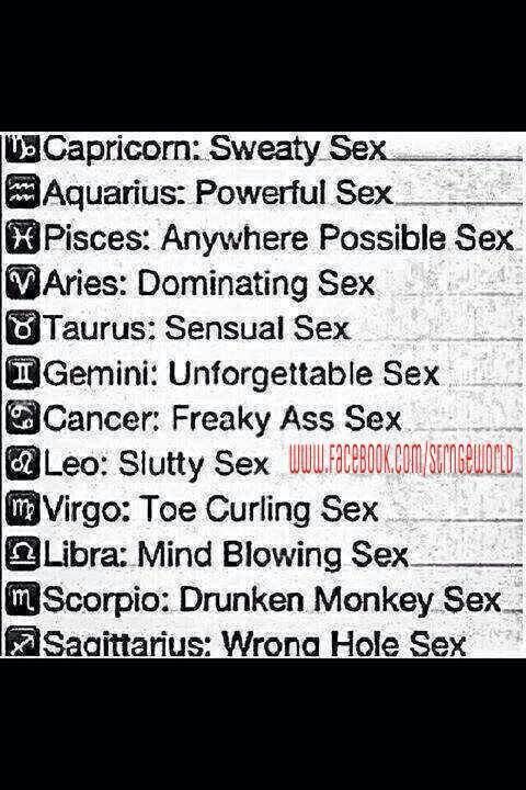 Zodiac sex symbols