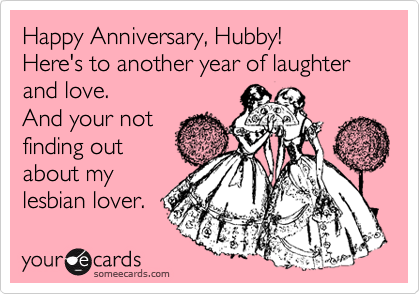 Lesbian anniversary ecard