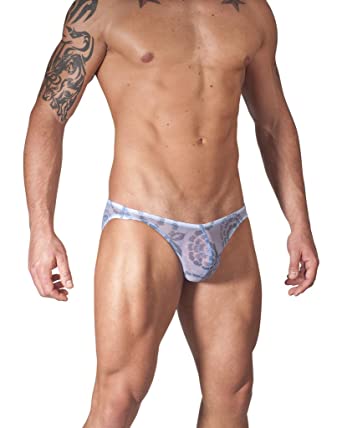 Male underwear bikini mesh by brand