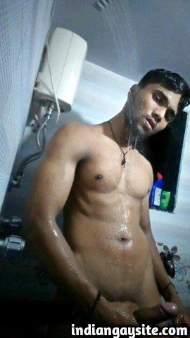 Naked in shower boy
