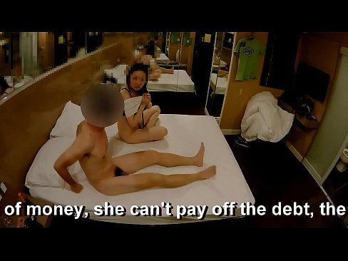 Korean white girl pay debt her ass